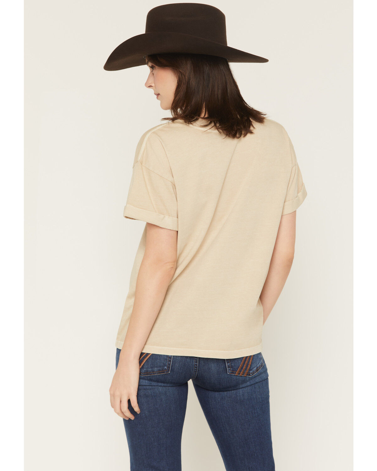 Image #4 - Girl Dangerous Women's Houston Rodeo Short Sleeve Graphic Tee, Tan, hi-res
