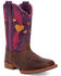 Image #1 - Dan Post Girls' Lottie Western Boots - Broad Square Toe, Tan, hi-res