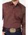 Image #3 - Stetson Men's Geo Print Long Sleeve Snap Western Shirt, Wine, hi-res