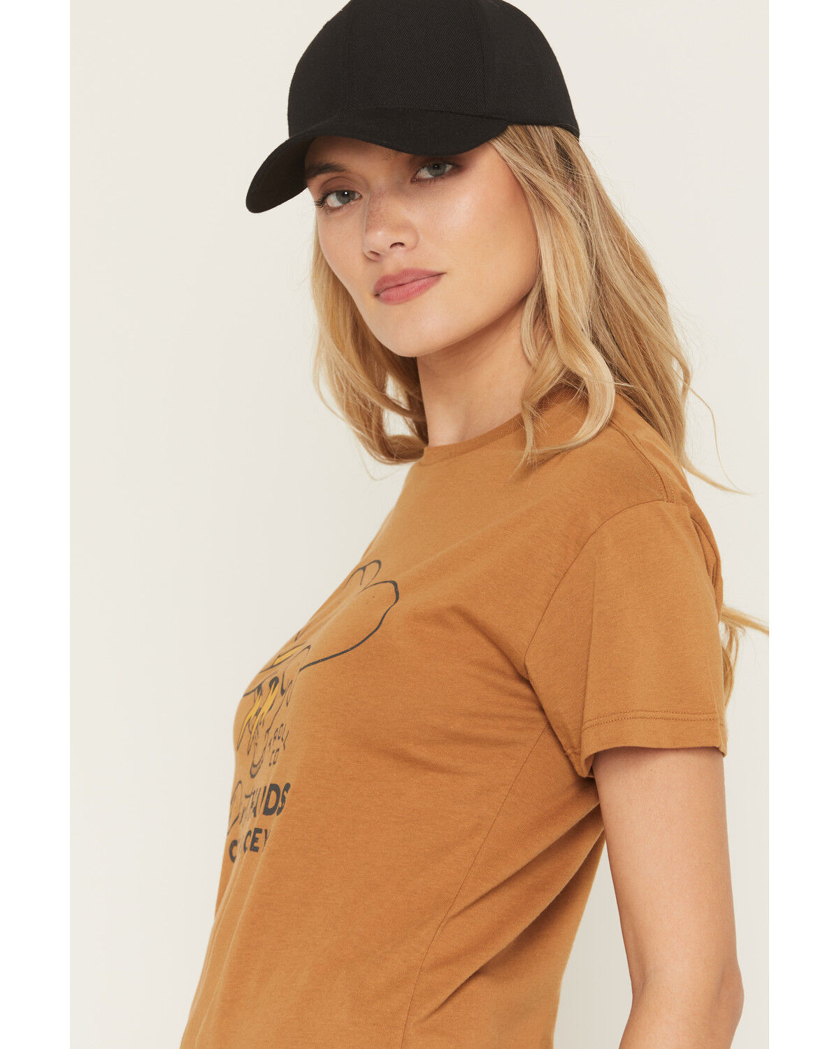 Image #2 - Troll Co Women's Savage DHCM Short Sleeve Graphic Tee, Tan, hi-res