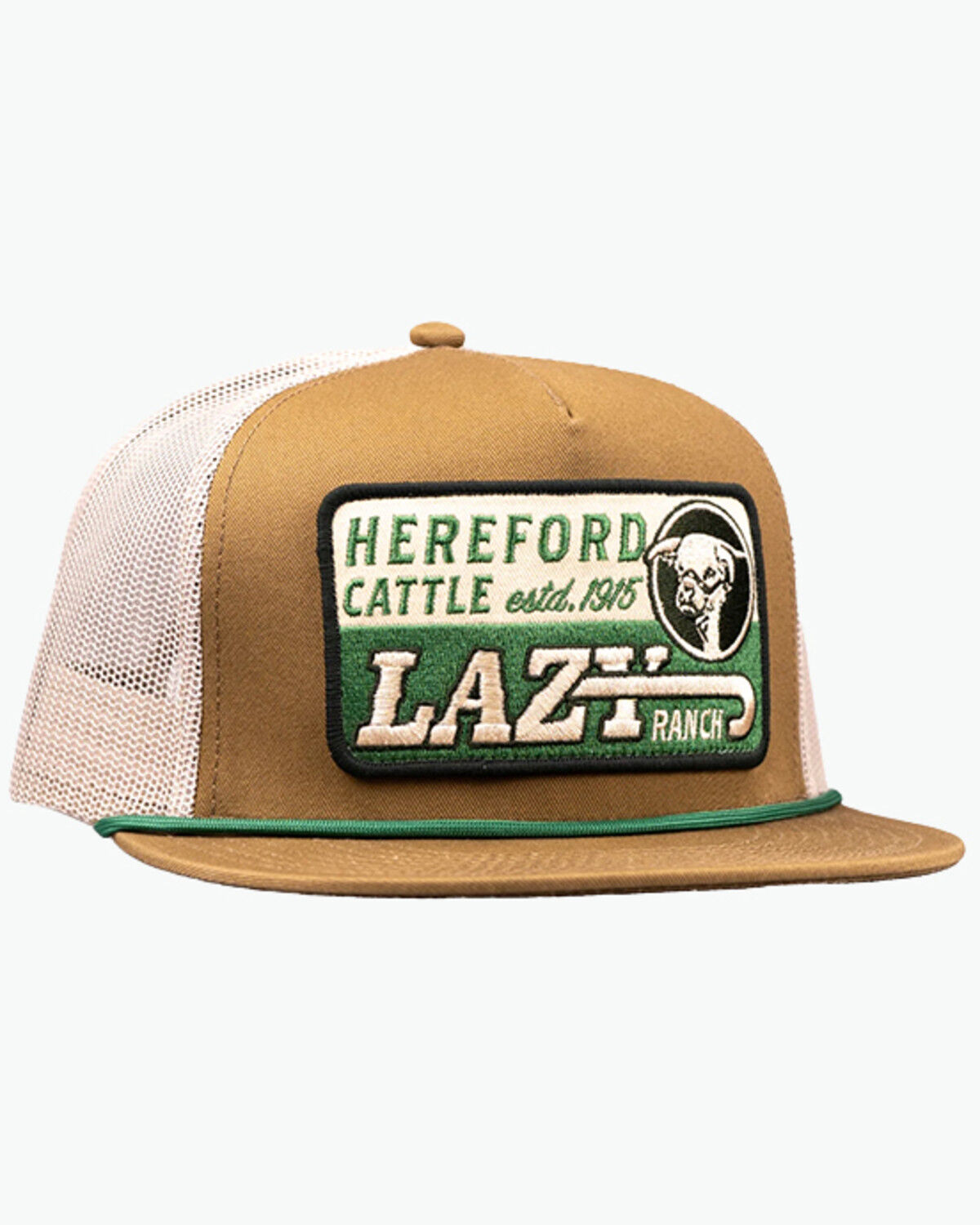 Image #1 - Lazy J Ranch Wear Men's Shafter Logo Ball Cap, Tan, hi-res