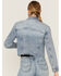 Image #4 - Cleo + Wolf Women's Wilshire Cropped Oversized Denim Jacket, Light Wash, hi-res