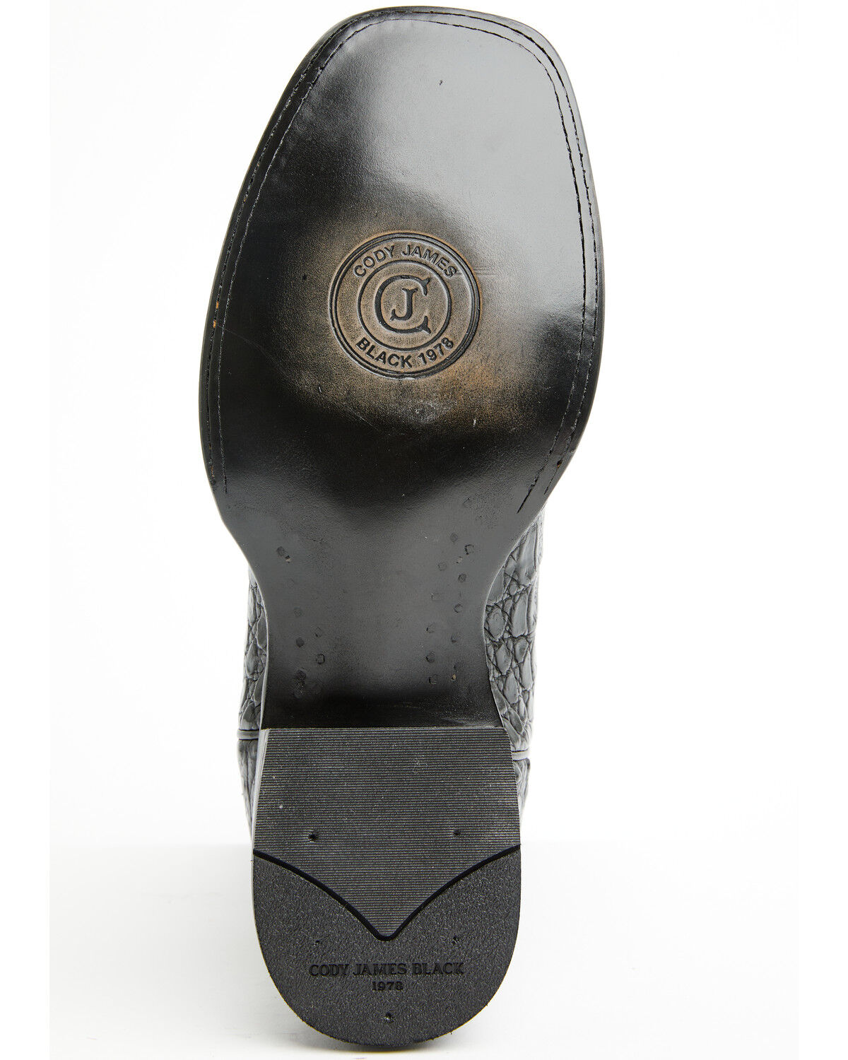 Image #7 - Cody James Black 1978&reg; Men's The Hayward Exotic Caiman Western Boots - Broad Square Toe, Black, hi-res