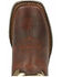 Image #6 - Durango Boys' Lil' Rebel USA Flag Western Boots - Broad Square Toe, Dark Brown, hi-res