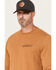 Image #2 - Lucky Brand Workwear Men's Solid Core Logo Long Sleeve Work Shirt, Brown, hi-res