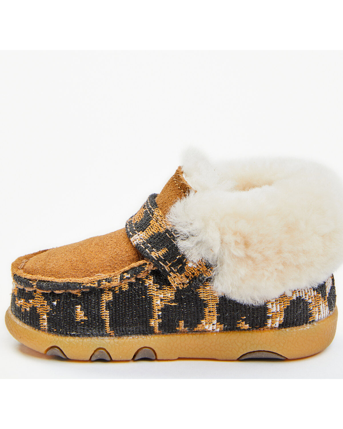 Image #3 - Twisted X Infant Kid's Cheetah Print Shoes - Moc Toe, Tan, hi-res