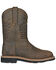 Image #2 - Hoss Men's Rushmore Wellington Western Work Boots - Broad Square Toe, Brown, hi-res