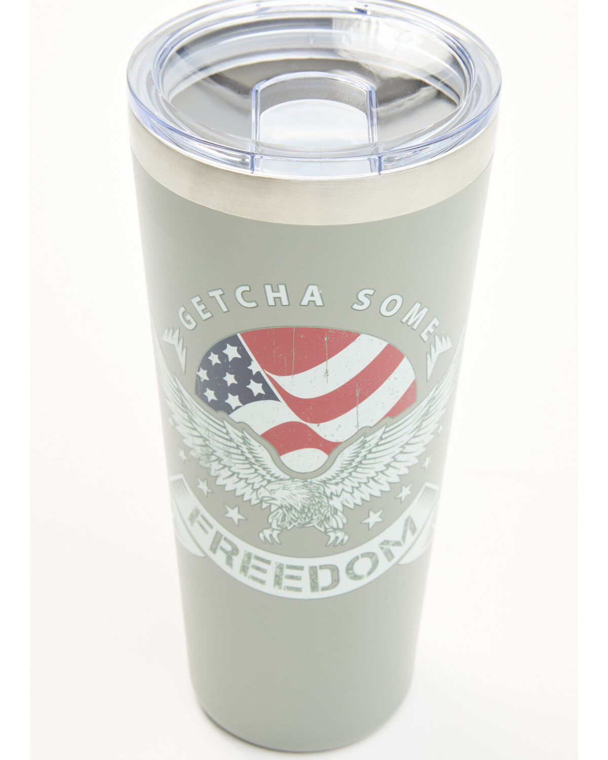 Image #2 - Boot Barn Getcha Some Freedom 32oz Tumbler, Olive, hi-res