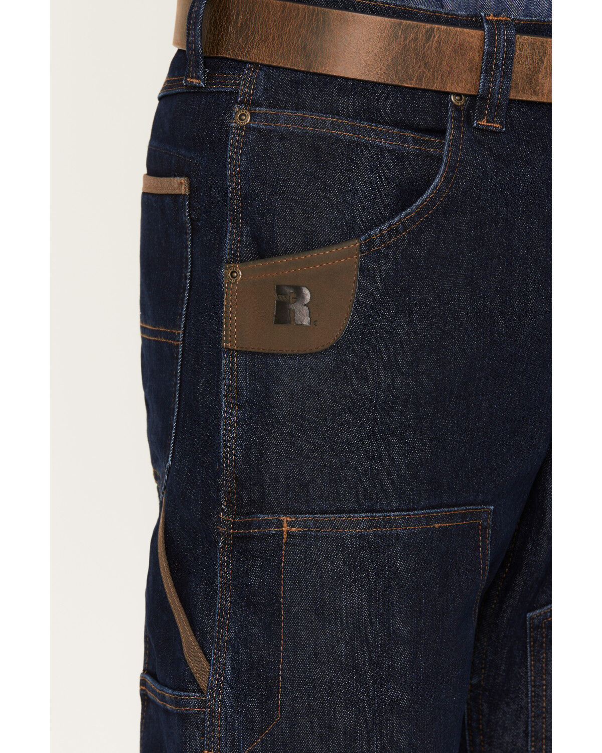 Image #2 - Wrangler RIGGS Men's Relaxed Fit Stretch Utility Double Front Denim Jeans, Dark Wash, hi-res