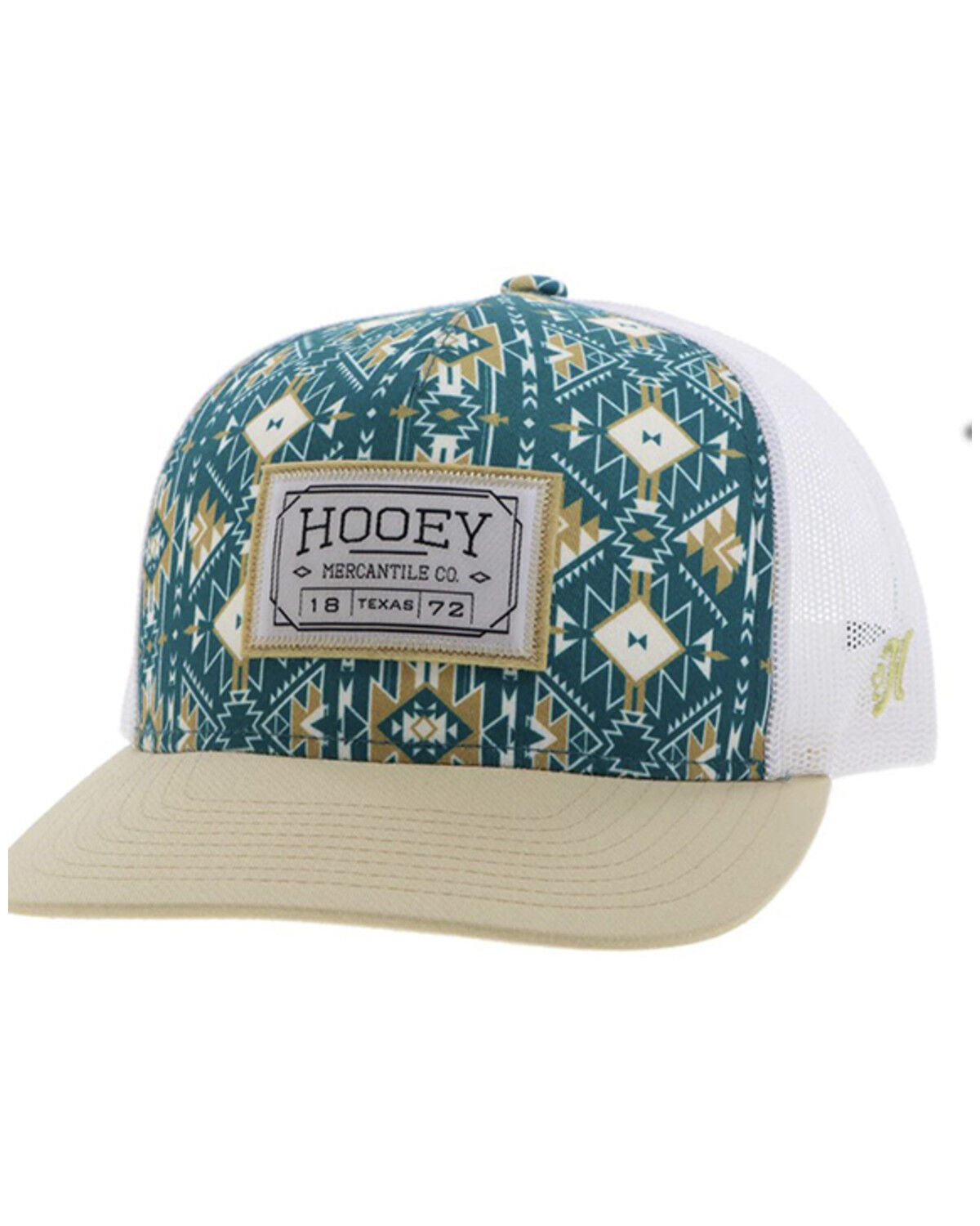 Hooey Men's Doc Southwestern Trucker Cap, Blue, hi-res