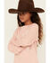 Image #2 - Shyanne Girls' Western Icons Pullover Sweatshirt , Rose, hi-res