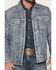 Image #3 - Scully Men's Distressed Leather Button-Down Trucker Jacket, Slate, hi-res