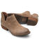 Image #4 - Born Women's Distressed Taupe Kerri Full-Grain Fashion Bootie - Round Toe, Taupe, hi-res