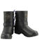 Image #4 - Milwaukee Leather Women's Harness Zip-Up Motorcycle Boots - Round Toe, Black, hi-res