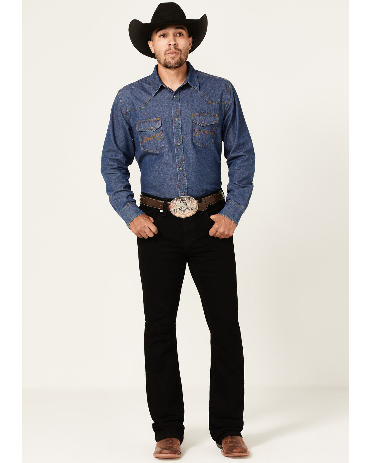 Cody James Men's Night Rider Wash Wyatt Slim Bootcut Stretch Denim Jeans - Tall, Black, hi-res