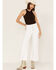 Image #1 - Rolla's Women's High Rise Eastcoast Cropped Flare Jeans, White, hi-res