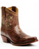 Image #1 - Shyanne Women's Chryssie Floral Shaft Western Fashion Booties - Snip Toe, Brown, hi-res