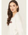 Image #2 - Wrangler Retro Women's Glitter Logo Sweater, White, hi-res