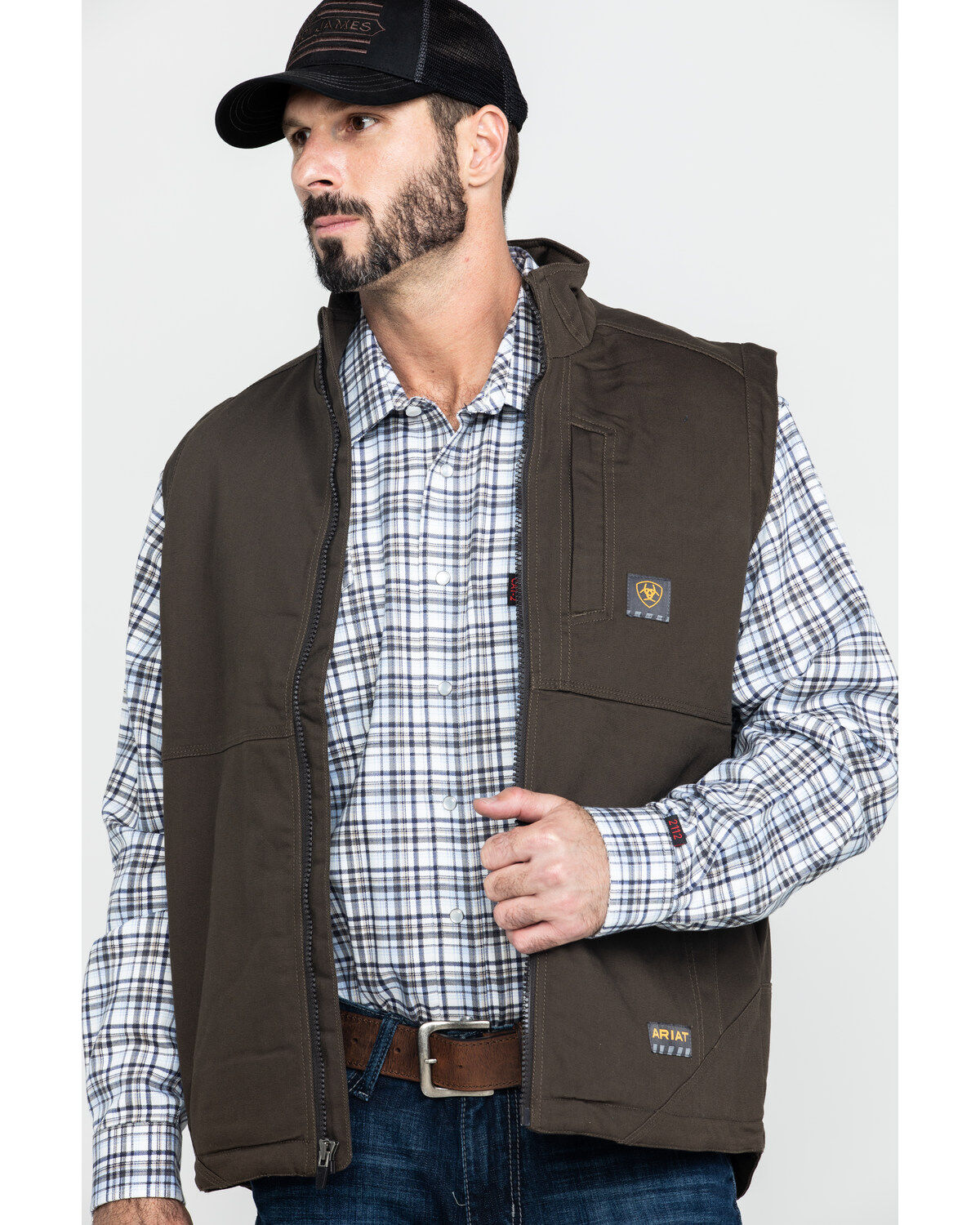 Image #1 - Ariat Men's Rebar Duracanvas Work Vest - Big & Tall, Loden, hi-res
