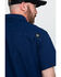 Image #5 - Hawx Men's Solid Yarn Dye Two Pocket Short Sleeve Work Shirt, Navy, hi-res