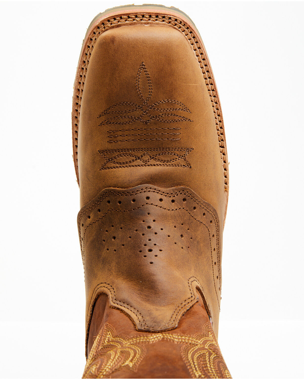 Image #6 - Double H Men's Boot Barn Exclusive 11" Domestic I.C.E&trade; Saddle Vamp Performance Western Boots - Broad Square Toe, Brown, hi-res
