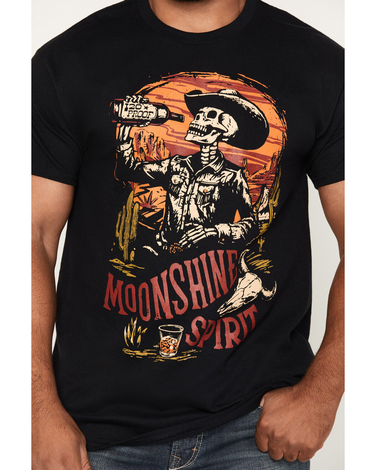 Image #3 - Moonshine Spirit&reg;&nbsp;Men's Desert Moonshine Short Sleeve Graphic T-Shirt, Black, hi-res
