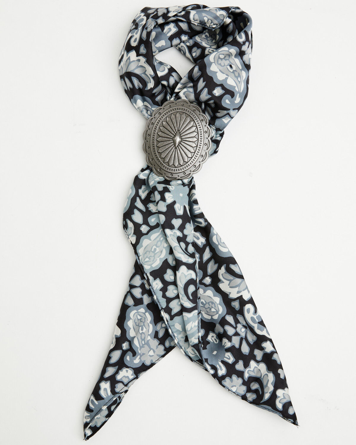 Image #1 - Idyllwind Women's Callie Paisley Print Bandana Necklace, Black, hi-res