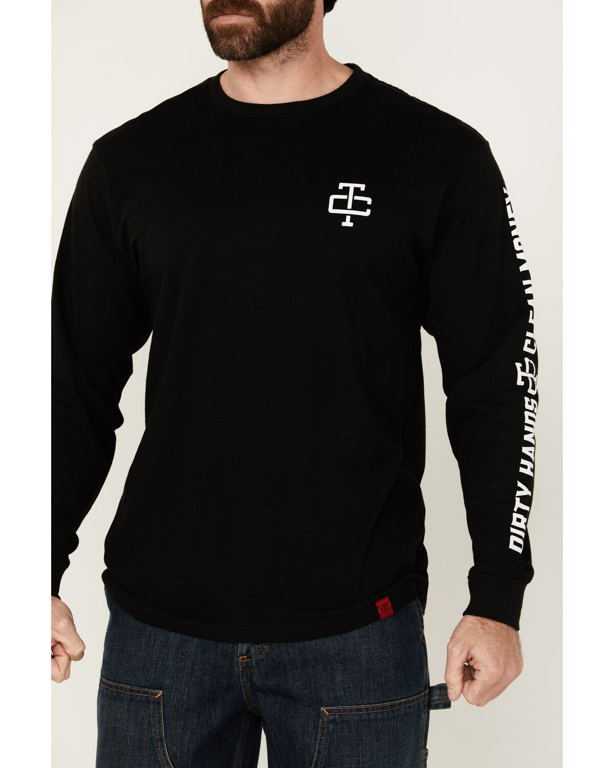 Image #3 - Troll Co Men's Grit Logo Long Sleeve Graphic Shirt, Black, hi-res
