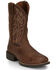 Image #1 - Justin Men's Canter Pull-On Work Boots - Steel Toe , Brown, hi-res