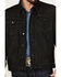 Image #3 - Wrangler Men's Sherpa Lined Button Down Denim Jacket, Black, hi-res