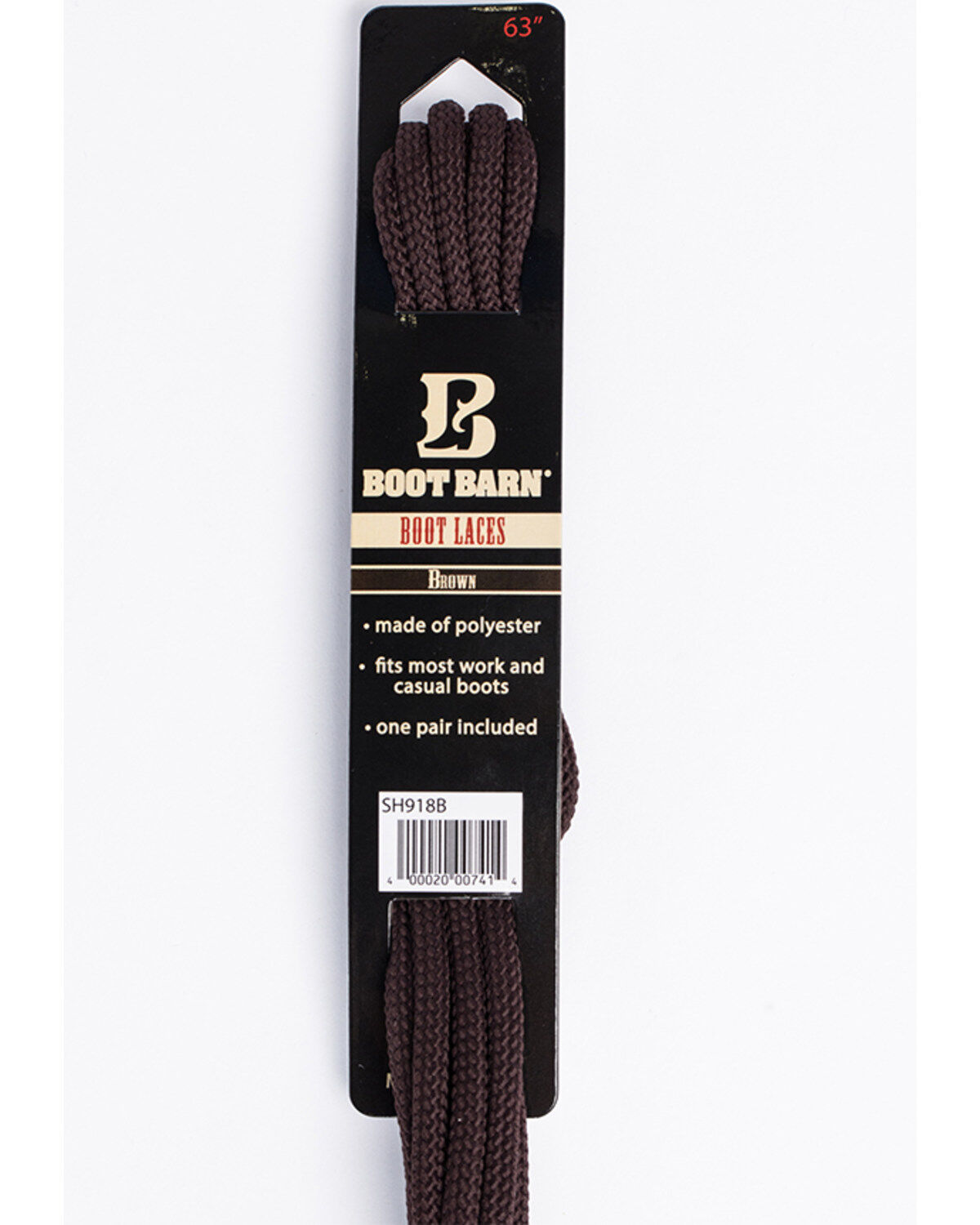 Image #1 - BB Ranch&reg; 63" Brown Boot Laces, Brown, hi-res