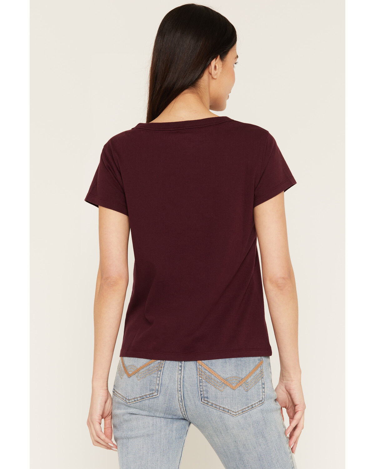 Image #4 - Idyllwind Women's This Ain't My First Rodeo Short Sleeve Graphic Tee, Wine, hi-res