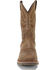 Image #4 - Double H Men's Safety Toe Western Work Boots, Brown, hi-res