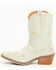 Image #3 - Dingo Little Girls' Full Bloom Western Boots - Snip Toe, White, hi-res