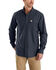 Image #1 - Carhartt Men's Rugged Flex Rigby Long Sleeve Work Shirt - Tall, Navy, hi-res