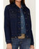 Image #3 - RANK 45&reg; Women's Signature Denim Pocket Stitch Rancher Jacket, Medium Wash, hi-res