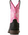 Image #3 - Ariat Girls' Outrider Floral Embossed Western Boots - Broad Square Toe , Black, hi-res