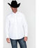 Image #5 - Gibson Men's Solid Long Sleeve Snap Western Shirt - Big, White, hi-res