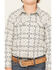 Image #3 - Gibson Trading Co Boys' Initiate Medallion Print Long Sleeve Snap Western Shirt, White, hi-res
