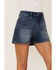 Image #2 - Rock & Roll Denim Women's Dark Wash High Rise Star Denim Shorts , Blue, hi-res