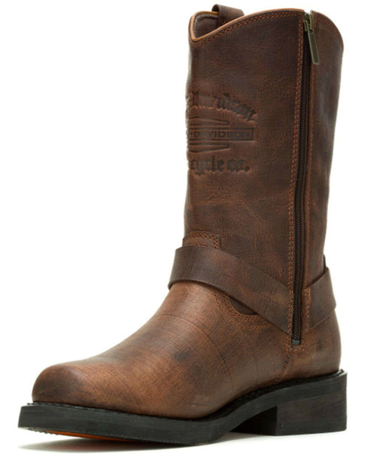 Image #3 - Harley Davidson Men's Hustin West Motorcycle Boots - Square Toe, Brown, hi-res