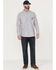Image #2 - Hawx Men's Chambray Sun Protection Solid Long Sleeve Button-Down Western Shirt - Tall, Grey, hi-res