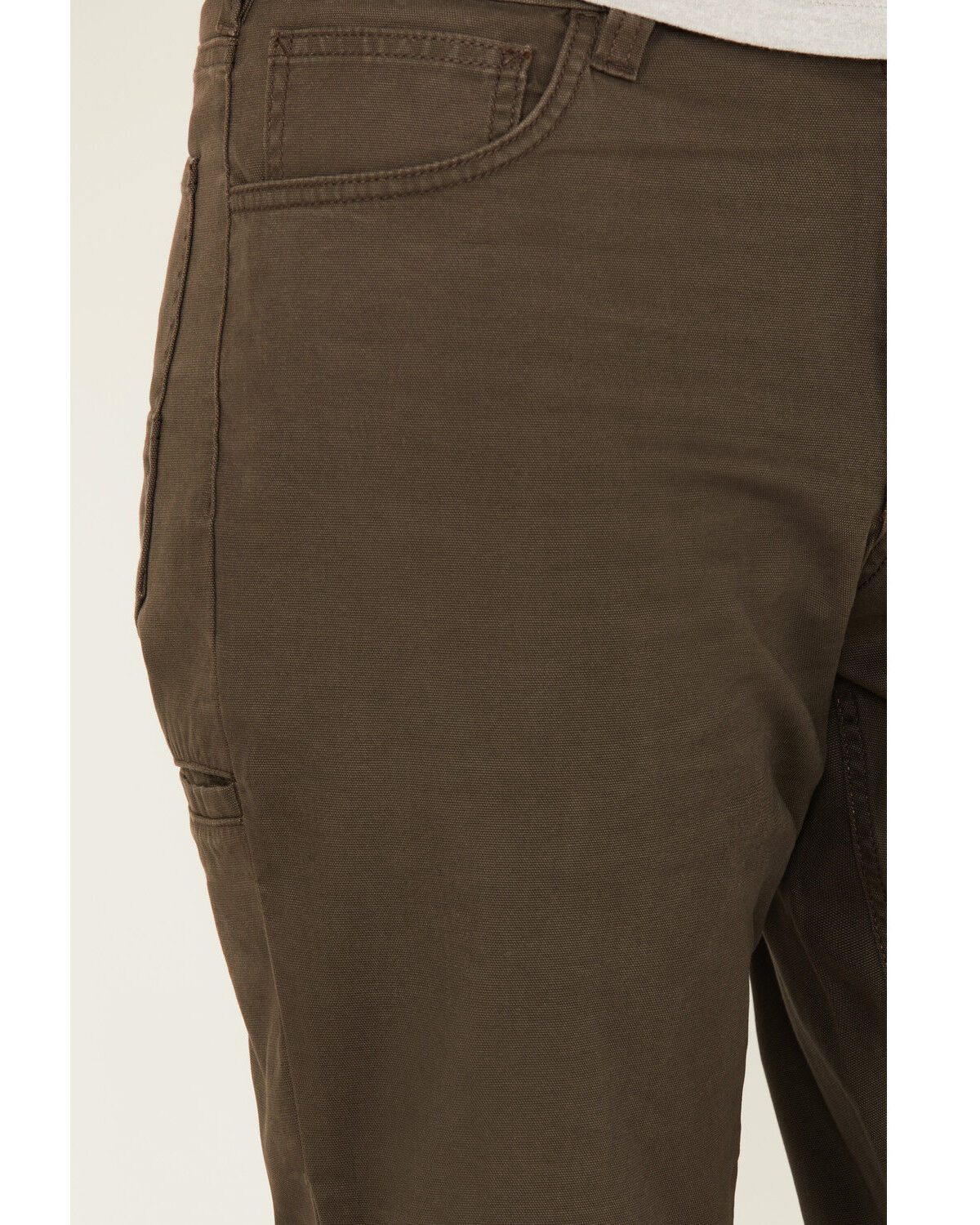 Image #2 - Carhartt Men's Rugged Flex&reg; Relaxed Straight Rigby Canvas Work Pants, Chocolate, hi-res