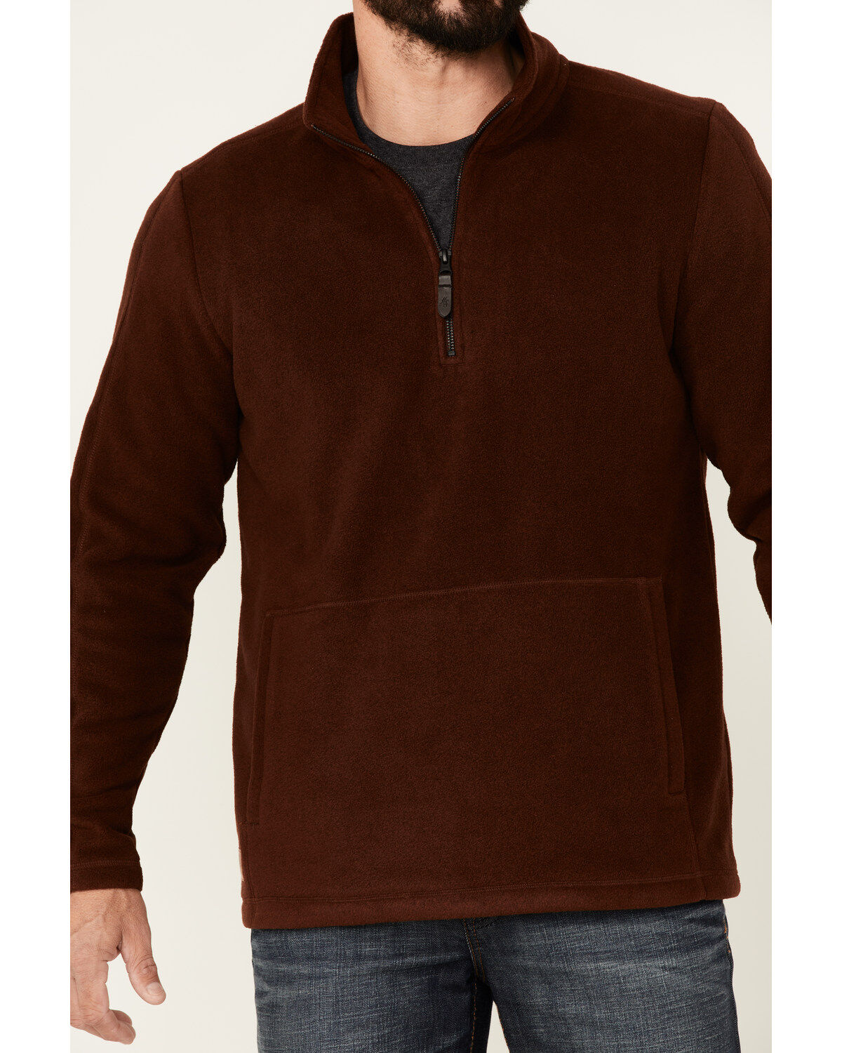Image #3 - Moonshine Spirit&reg; Men's Lake View 1/2 Zip Front Fleece Pullover, Rust Copper, hi-res
