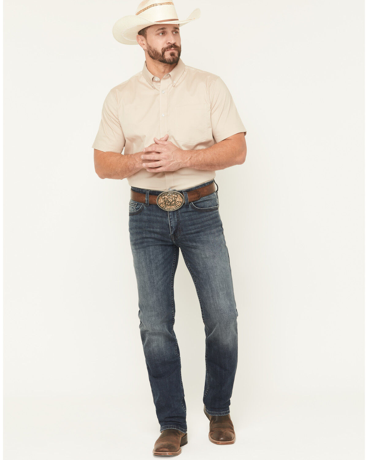 Cody James Men's Poncho Wash Jackson Slim Straight Stretch Denim Jeans, Dark Wash, hi-res