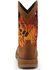 Image #3 - Justin Men's Stampede Rush Western Work Boots - Square Toe, Orange, hi-res