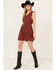 Image #1 - Cleo + Wolf Women's Birdy Open Back Mini Dress, Brandy Brown, hi-res