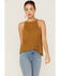 Image #1 - Panhandle Women's Halter Sweater Knit Tank, Mustard, hi-res