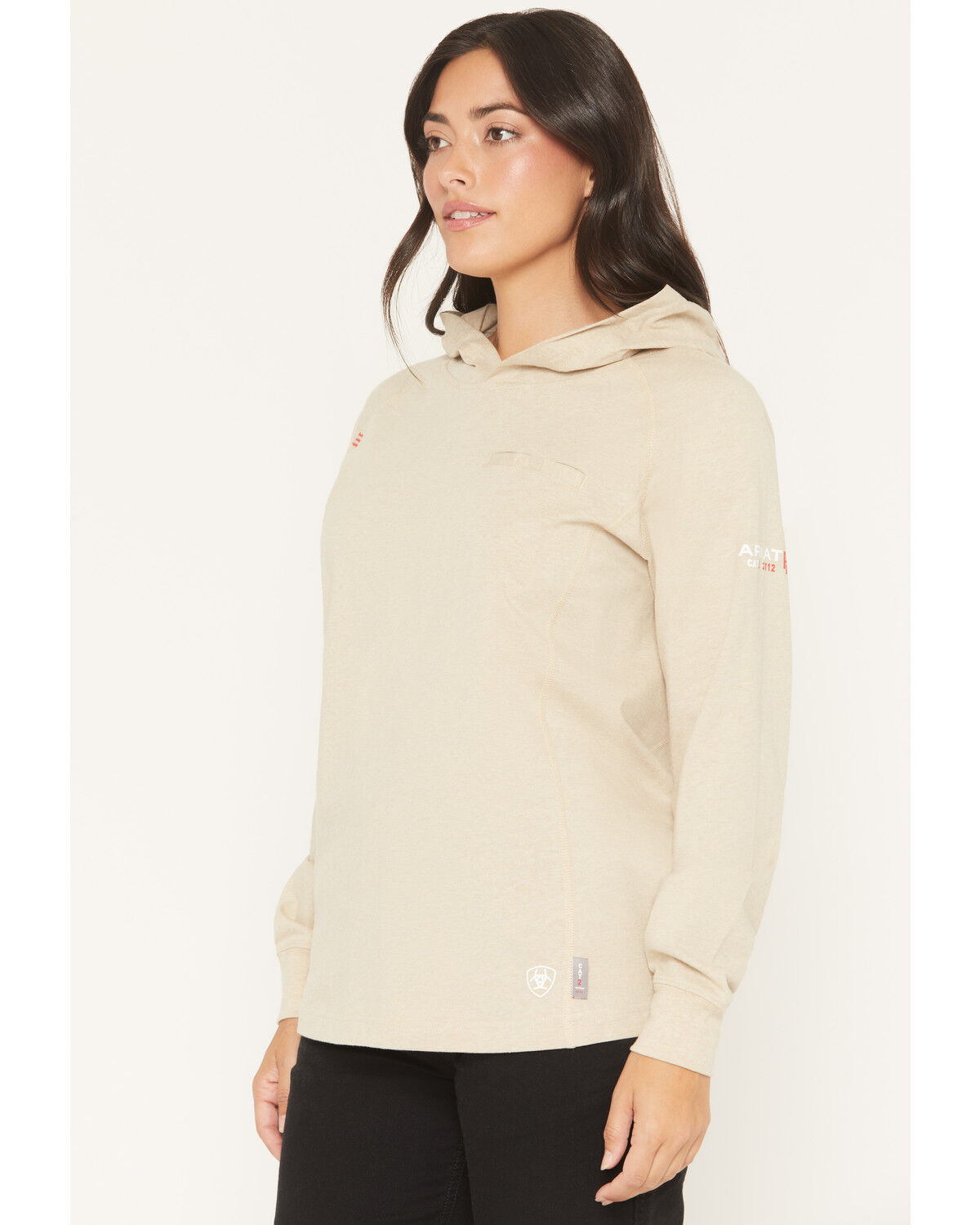Image #2 - Ariat Women's FR Air Long Sleeve Hooded Work Shirt, Heather Grey, hi-res