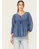 Image #1 - Cleo + Wolf Women's Painters Blouse, Blue, hi-res